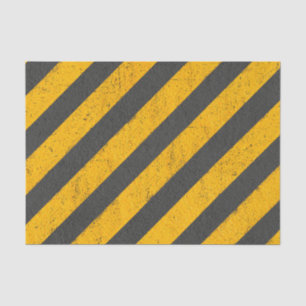 Black & Yellow Construction Zone Tissue Paper