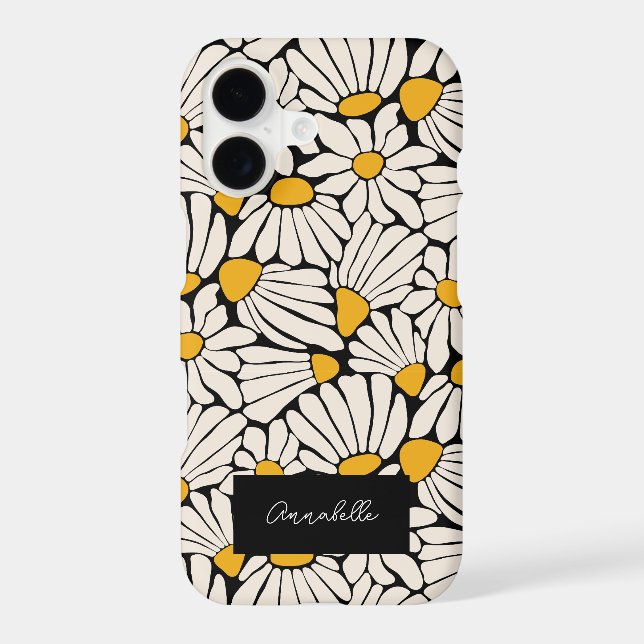 Black yellow floral matisse block print (Back)