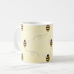 Black Yellow Gold Bees Coffee Mug