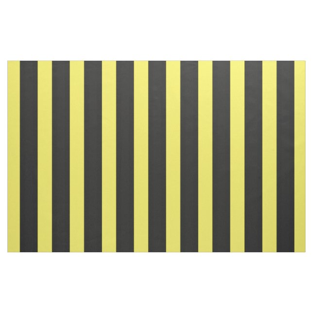 Black/Yellow Honey Bee Colour Stripes Fabric (Yard)