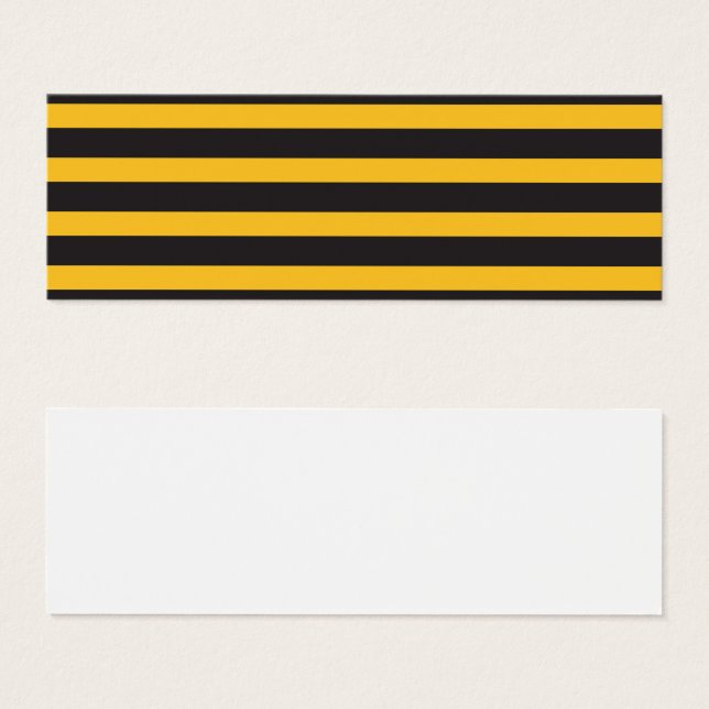 Black Yellow Horizontal Lines Geometric Bee Animal (Front & Back)