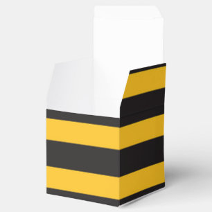 Black Yellow Horizontal Lines Geometric Bee Animal Favour Box