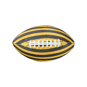 Black Yellow Horizontal Lines Geometric Bee Animal Football