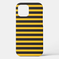 Black Yellow Horizontal Lines Geometric Bee Animal