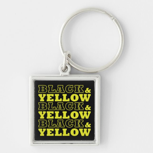 Black & Yellow Key Ring (Front)