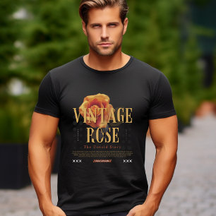 Black Yellow Orange Vintage Rose Untold Story T-Shirt