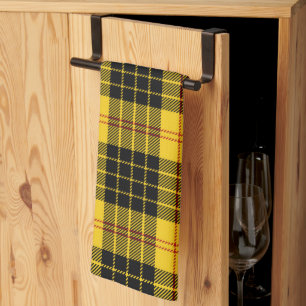 Black Yellow Plaid Tea Towel