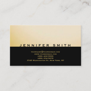 Black Yellow Simple Plain Business Card