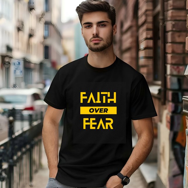 Black Yellow Simple Typography T-Shirt (Creator Uploaded)