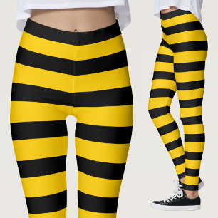 Black & Yellow Stripe Bee Bumblebee Leggings