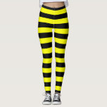 Black & Yellow Stripes Pattern Leggings<br><div class="desc">This design features a black and yellow stripes pattern.</div>