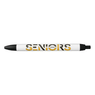 Black & Yellow Two-Colour Seniors Sliced Letters Ink Pen
