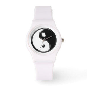 Black Yin Yang Symbol Watch
