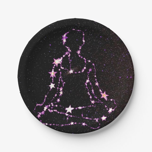 black yoga paper plate (Front)