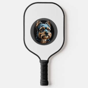 black yorkshire terrier pickleball paddle