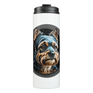 black yorkshire terrier thermal tumbler
