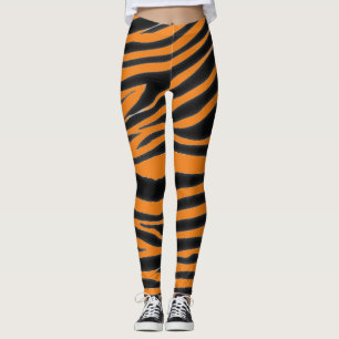 BLACK ZEBRA PATTERN LEGGINGS