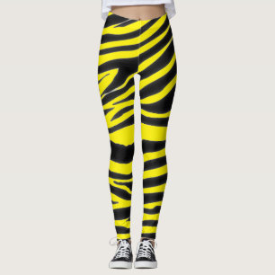 BLACK ZEBRA PATTERN  LEGGINGS