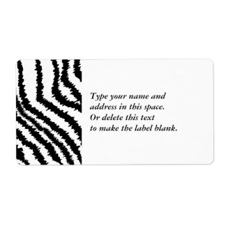 Black Zebra Print Pattern.