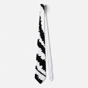 Black Zebra Print Pattern. Tie