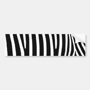 Black Zebra Stripes Bumper Sticker