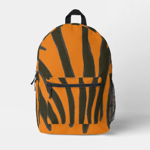 Black Zebra Stripes on Orange Backpacks