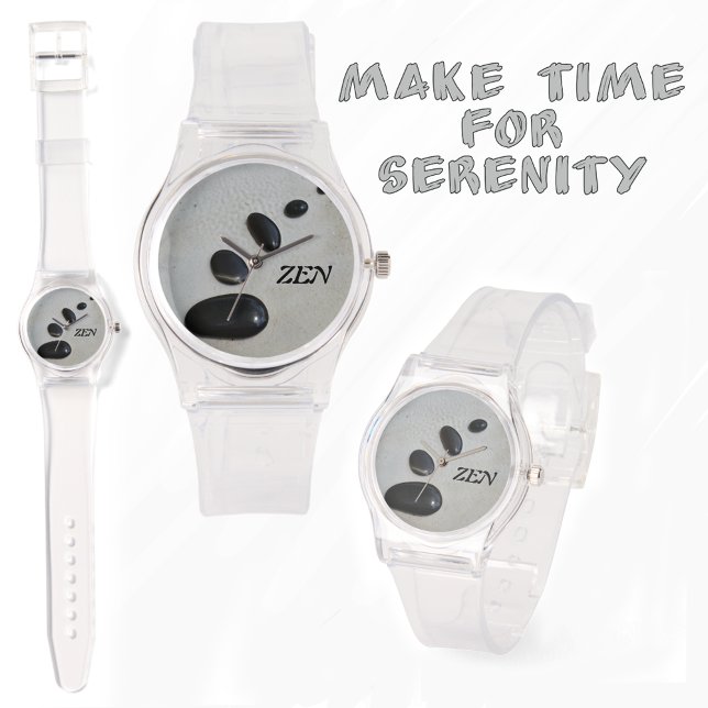 Black Zen Stones with Initials Chic Watch (Creator Uploaded)