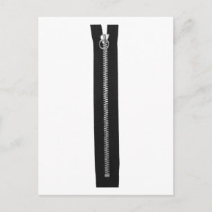 Black Zipper Postcard