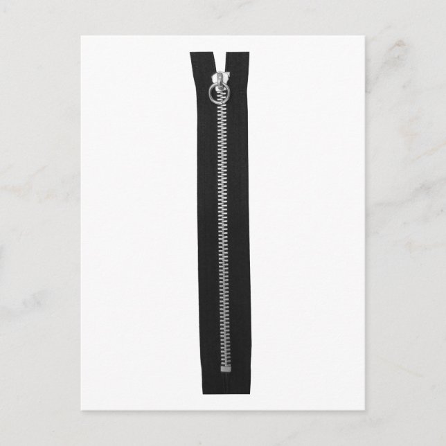 Black Zipper Postcard (Front)