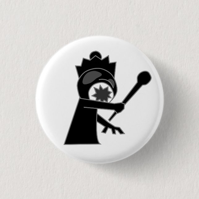 Black Zombie Queen Button (Front)