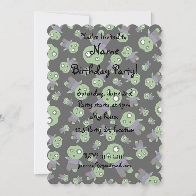 Black zombies invitation (Front)