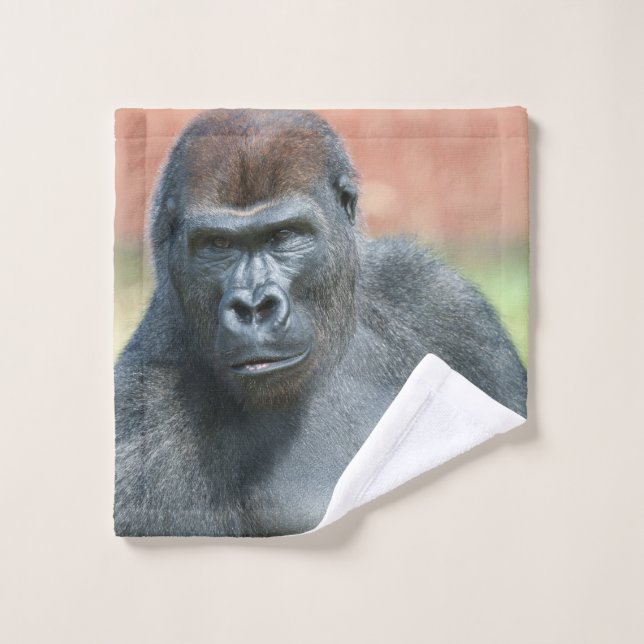 Blackback Gorilla Lope Portrait Wash Cloth (Wash Cloth)