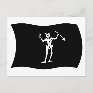Blackbeard Flag Postcard