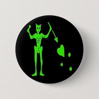Blackbeard -Green 6 Cm Round Badge