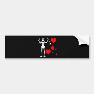 Blackbeard-Hearts Bumper Sticker