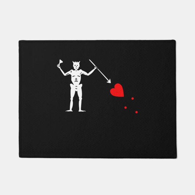 Blackbeard Pirate Flag Doormat (Front)