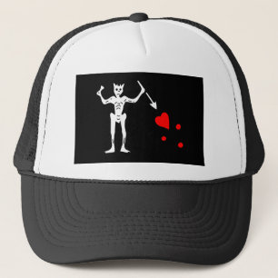 Blackbeard Pirate Flag Edward Teach Trucker Hat