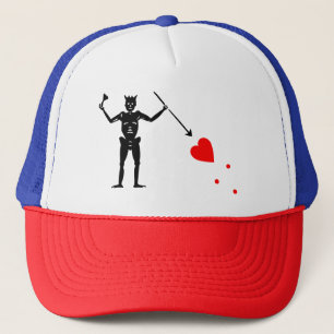 Blackbeard Pirate flag Trucker Hat