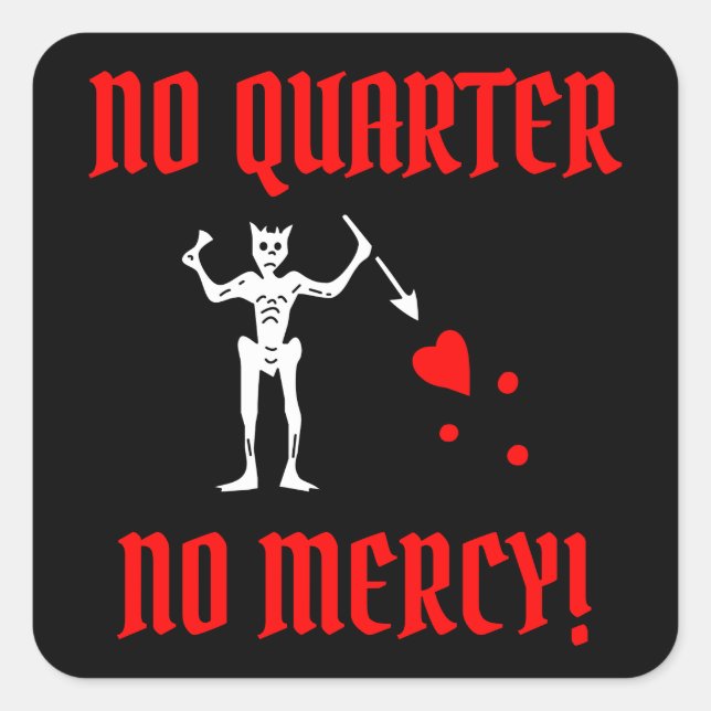 Blackbeard the Pirate (Edward Teach) Square Sticker (Front)