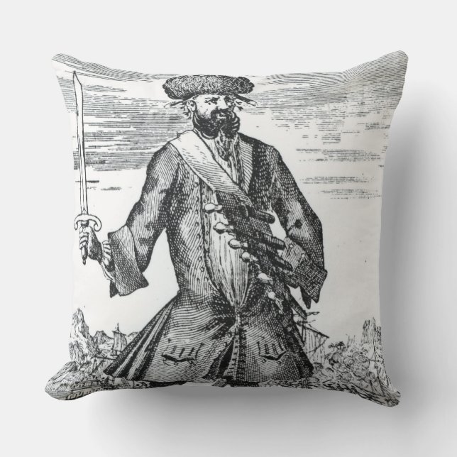 Blackbeard the Pirate, from 'A General History of Cushion (Front)