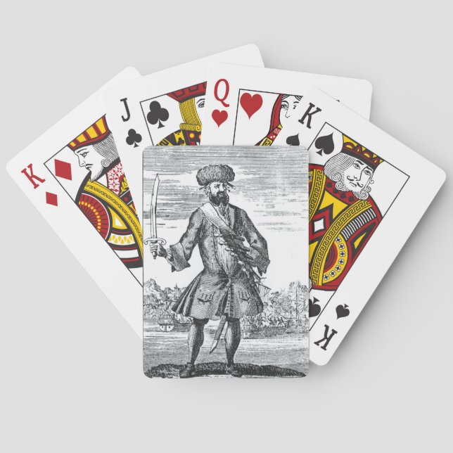 Blackbeard the Pirate, from 'A General History of Playing Cards (Back)