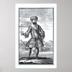 Blackbeard the Pirate, from 'A General History of Poster