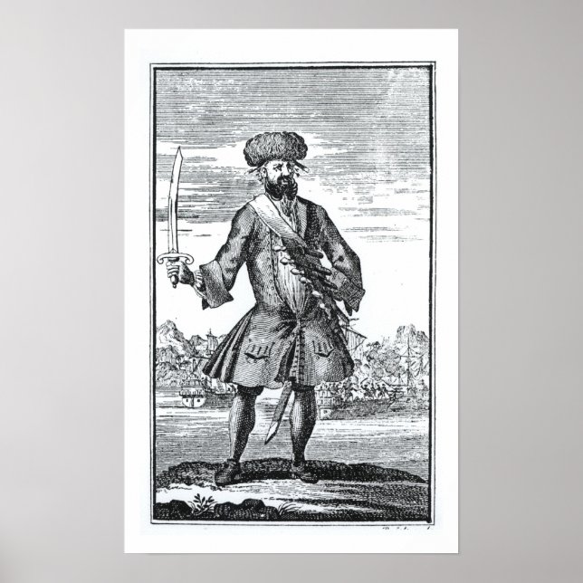 Blackbeard the Pirate, from 'A General History of Poster (Front)