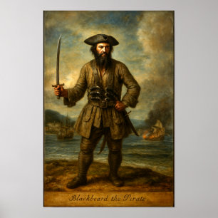 Blackbeard The Pirate Poster