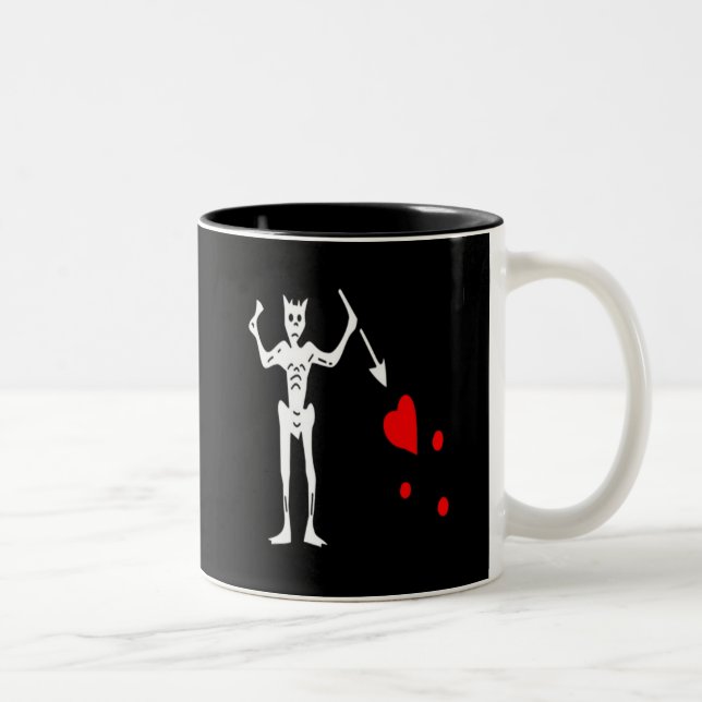 Blackbeard-White Two-Tone Coffee Mug (Right)