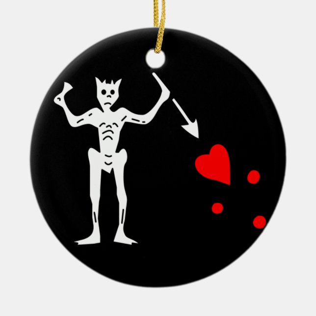 Blackbeards Flag Ceramic Ornament (Front)