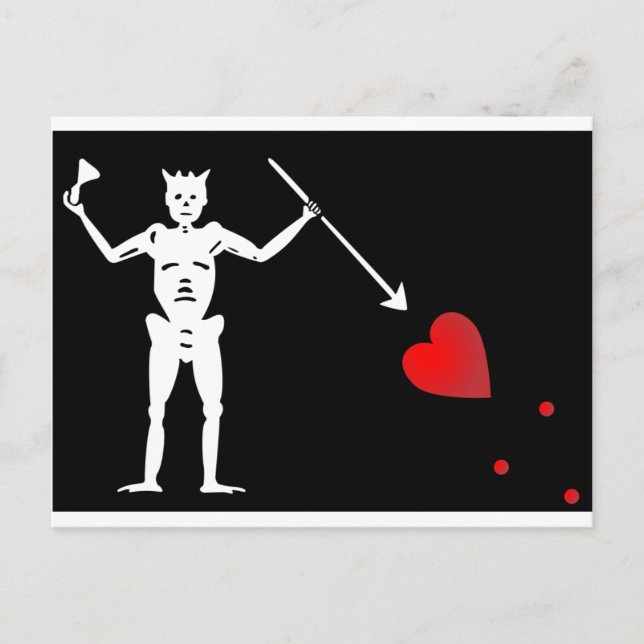 BlackBeards Flag (Edward Teach) Postcard (Front)