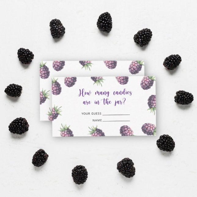 Blackberries - baby shower guess how many candies  enclosure card (Creator Uploaded)