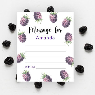 Blackberries birthday time capsule message