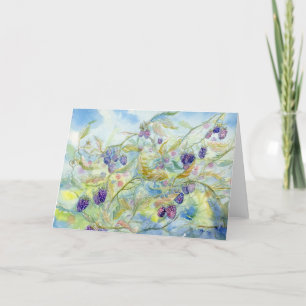 Blackberries Blank Notecard